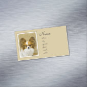 Papillon (Hound Tri) Malerei - Original Hundeschul Magnetische Visitenkarte (Beispiel)
