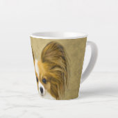 Papillon (Hound Tri) Malerei - Original Hundeschul Milchtasse (Rechte Ecke)