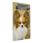 Papillon (Hound Tri) Malerei - Original Hundeschul Mini Klemmbrett (Schrägansicht)