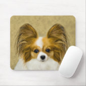 Papillon (Hound Tri) Malerei - Original Hundeschul Mousepad (Mit Mouse)
