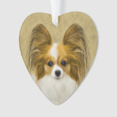 Papillon (Hound Tri) Malerei - Original Hundeschul Ornament (Vorderseite)