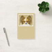 Papillon (Hound Tri) Malerei - Original Hundeschul Post-it Klebezettel (Büro)