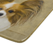 Papillon (Hound Tri) Malerei - Original Hundeschul Schneidebrett (Ecke)
