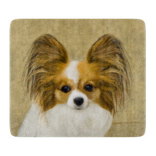 Papillon (Hound Tri) Malerei - Original Hundeschul Schneidebrett