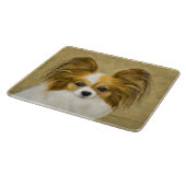 Papillon (Hound Tri) Malerei - Original Hundeschul Schneidebrett (Ecke)