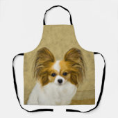 Papillon (Hound Tri) Malerei - Original Hundeschul Schürze (Vorderseite)