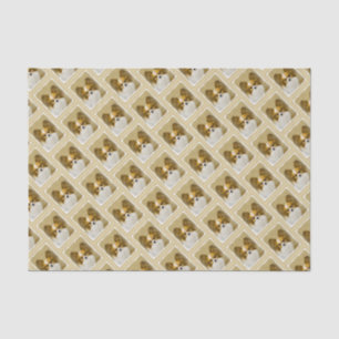 Papillon (Hound Tri) Malerei - Original Hundeschul Seidenpapier