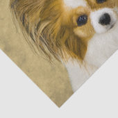Papillon (Hound Tri) Malerei - Original Hundeschul Seidenpapier (Ausschnitt)