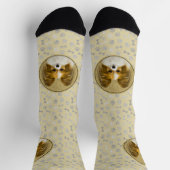 Papillon (Hound Tri) Malerei - Original Hundeschul Socken (Oben)