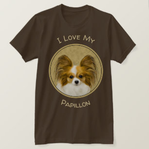 Papillon (Hound Tri) Malerei - Original Hundeschul T-Shirt