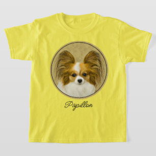 Papillon (Hound Tri) Malerei - Original Hundeschul T-Shirt