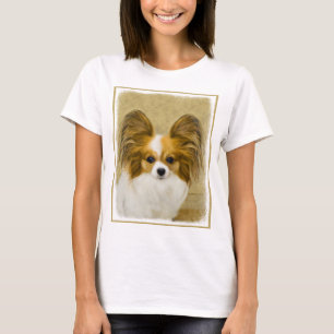 Papillon (Hound Tri) Malerei - Original Hundeschul T-Shirt