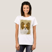 Papillon (Hound Tri) Malerei - Original Hundeschul T-Shirt (Vorne ganz)