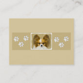 Papillon (Hound Tri) Malerei - Original Hundeschul Visitenkarte (Rückseite)