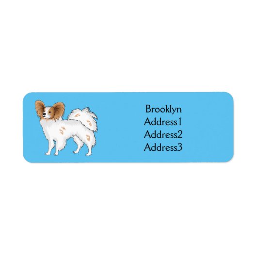 Papillon-Hund-Cartoon-Abbildung (Vorne)