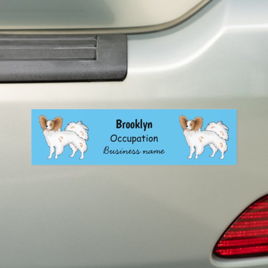 Papillon-Hund-Cartoon-Abbildung Autoaufkleber (Auf Auto)