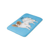 Papillon-Hund-Cartoon-Abbildung Badematte (Schrägansicht)