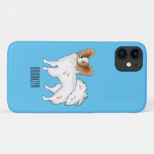 Papillon-Hund-Cartoon-Abbildung Case-Mate iPhone Hülle (Rückseite (Horizontal))