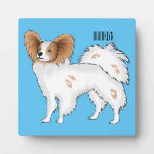 Papillon-Hund-Cartoon-Abbildung Fotoplatte