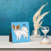 Papillon-Hund-Cartoon-Abbildung Fotoplatte (InSitu)