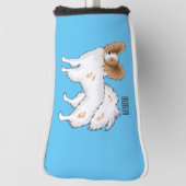 Papillon-Hund-Cartoon-Abbildung Golf Headcover (Rotieren 90)
