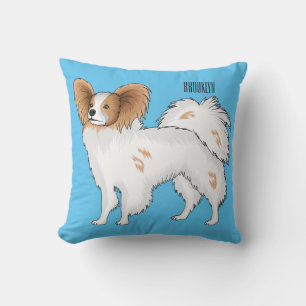 Papillon-Hund-Cartoon-Abbildung Kissen