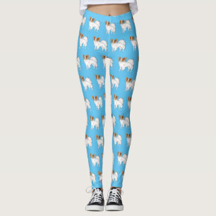 Papillon-Hund-Cartoon-Abbildung Leggings