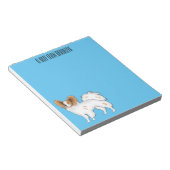 Papillon-Hund-Cartoon-Abbildung Notizblock (angewinkelt)