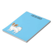 Papillon-Hund-Cartoon-Abbildung Notizblock (Rotiert)