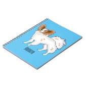 Papillon-Hund-Cartoon-Abbildung Notizblock (Linke Seite)