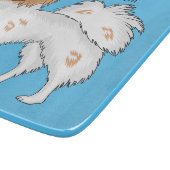 Papillon-Hund-Cartoon-Abbildung Schneidebrett (Ecke)