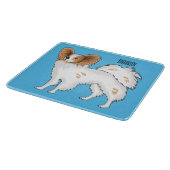 Papillon-Hund-Cartoon-Abbildung Schneidebrett (Ecke)