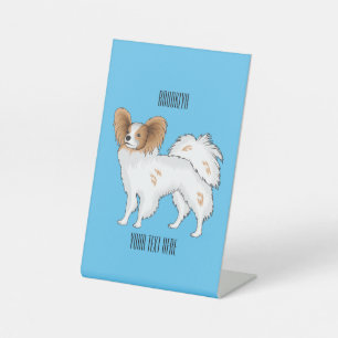 Papillon-Hund-Cartoon-Abbildung Sockelschild