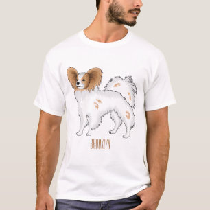 Papillon-Hund-Cartoon-Abbildung T-Shirt