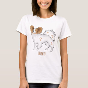 Papillon-Hund-Cartoon-Abbildung T-Shirt