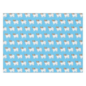 Papillon-Hund-Cartoon-Abbildung Tischdecke (Vorderseite (Horizontal))