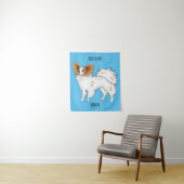 Papillon-Hund-Cartoon-Abbildung Wandteppich (Beispiel)