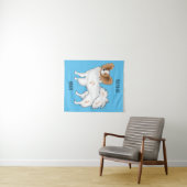 Papillon-Hund-Cartoon-Abbildung Wandteppich (Beispiel (Horizontal))