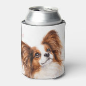 Papillon-Hund Dosenkühler (Kanne Vorderseite)