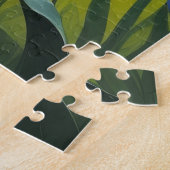 Papillon-Hund Frühlingsblumen Malerei Puzzle (Seite)