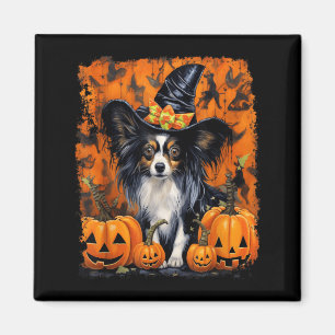 Papillon-Hund Halloween Magnet