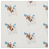 Papillon Hund mit Butterfett Baumwollgewebe Stoff (Muster)