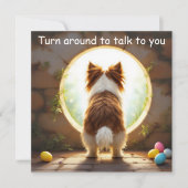 Papillon-Hund mit Familienname Feiertagskarte (Vorderseite)