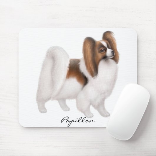 Papillon Hund Mousepad (Mit Mouse)