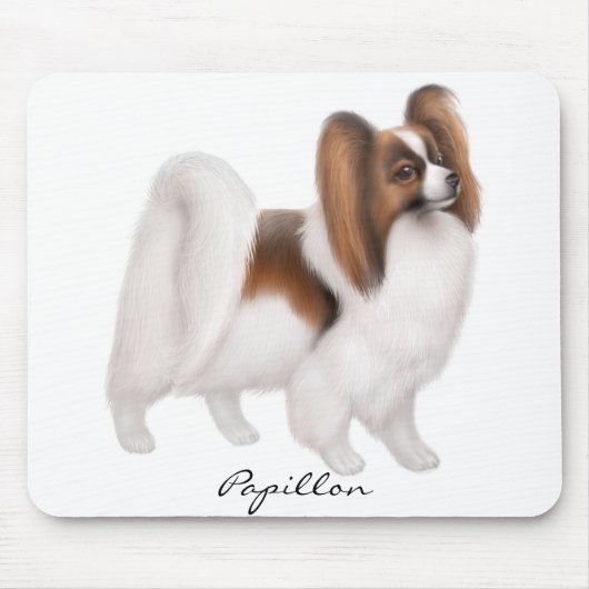 Papillon Hund Mousepad (Vorne)