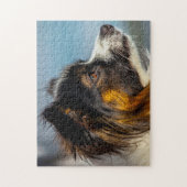 Papillon-Hund Puzzle (Vertikal)