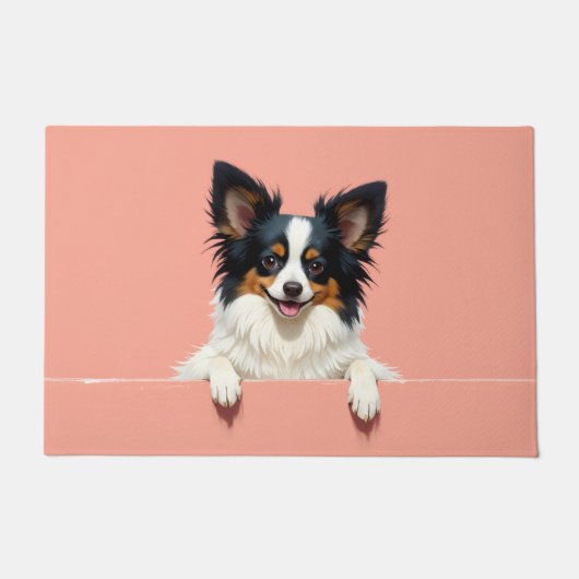Papillon-Hund Türmatte Kunst (Vorderseite)