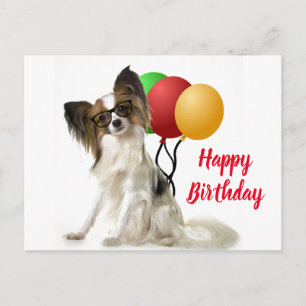 Papillon-Hunde-Geburtstagskarte Postkarte