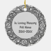 Papillon Hunde Liebenserinnerung Anhänger Keramik Ornament (Hinten)