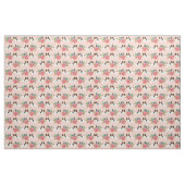 Papillon Hunde rosa Blüten Stoff (Fat Quarter (45,7 x 55,9 cm))